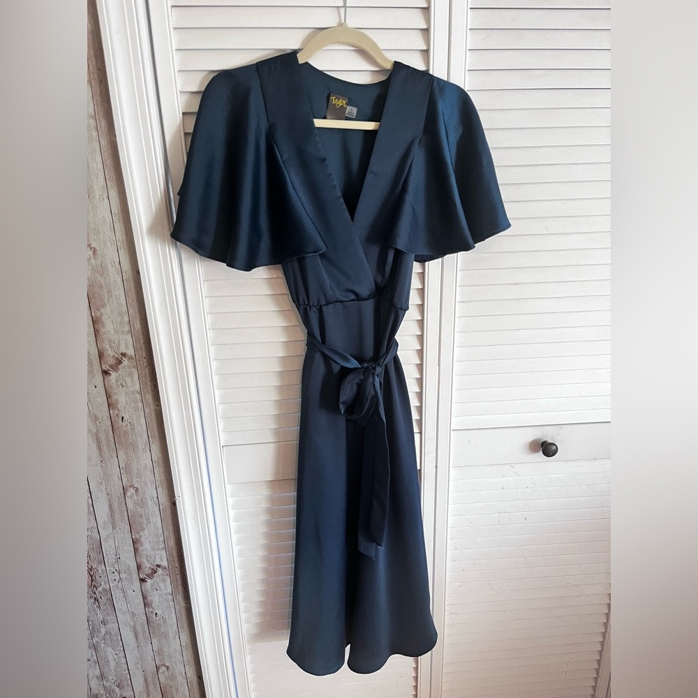 Taylor Navy Maxi Dress with Tie Waist